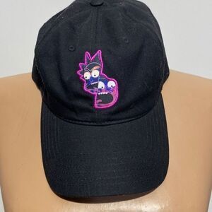 Rick & Morty Men's 5 Panel Adult Swim Adjustable Buckle Strap Black Cap OS
